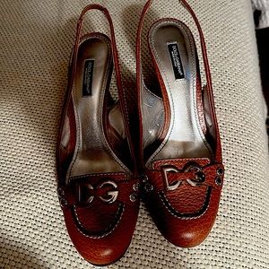 Dolce&Gabbana sling back shoes slightly worn good condition made in Italy